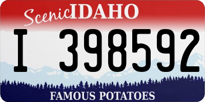 ID license plate I398592