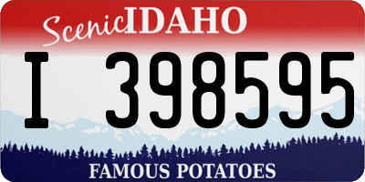 ID license plate I398595