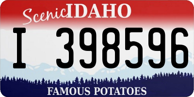 ID license plate I398596
