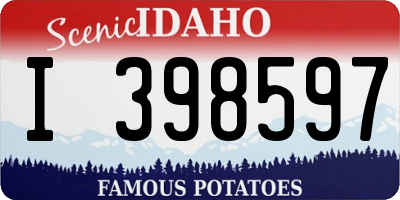 ID license plate I398597