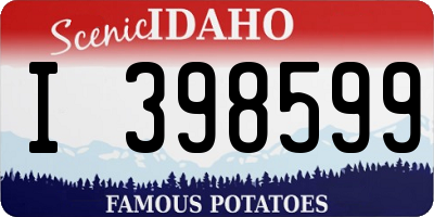 ID license plate I398599