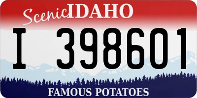 ID license plate I398601