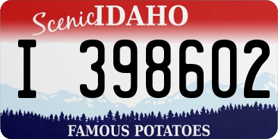 ID license plate I398602