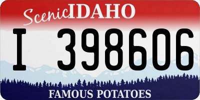 ID license plate I398606
