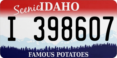ID license plate I398607