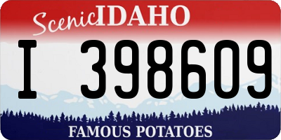 ID license plate I398609