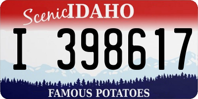 ID license plate I398617