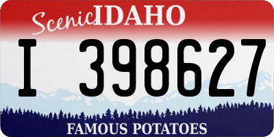 ID license plate I398627