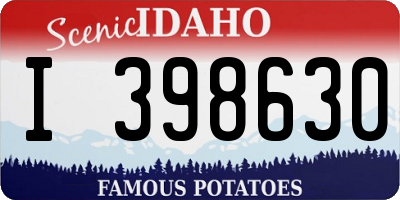 ID license plate I398630