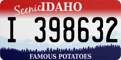 ID license plate I398632