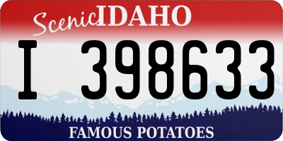 ID license plate I398633