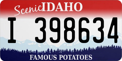 ID license plate I398634