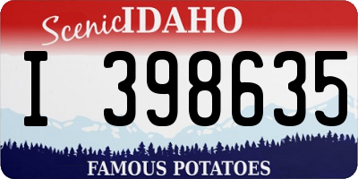 ID license plate I398635