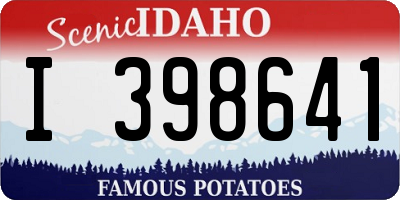 ID license plate I398641