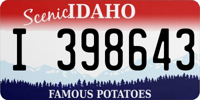 ID license plate I398643