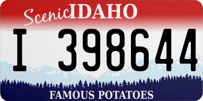 ID license plate I398644