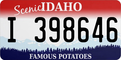 ID license plate I398646