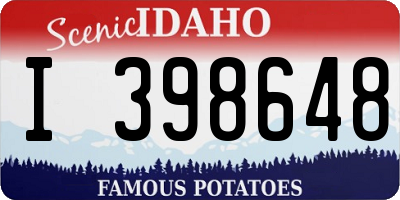 ID license plate I398648