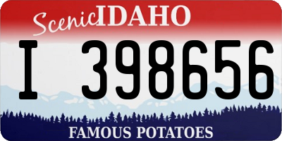 ID license plate I398656