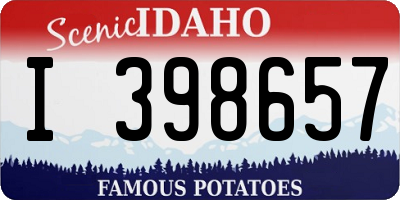 ID license plate I398657