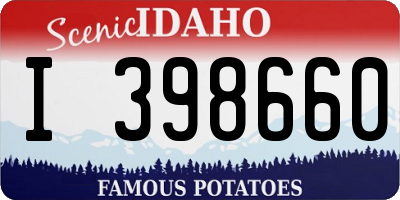 ID license plate I398660