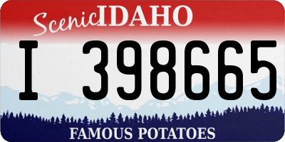 ID license plate I398665