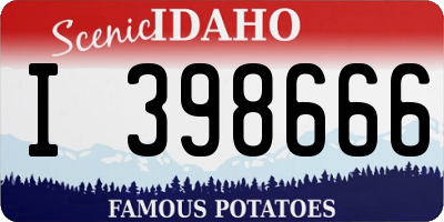 ID license plate I398666