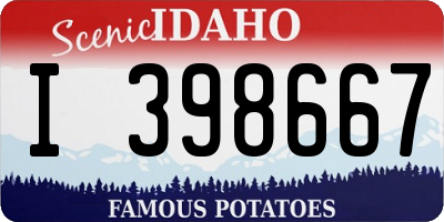 ID license plate I398667