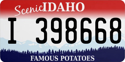 ID license plate I398668