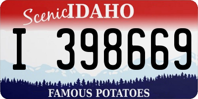ID license plate I398669