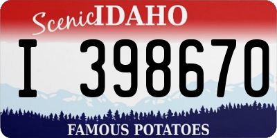 ID license plate I398670