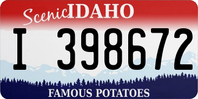 ID license plate I398672