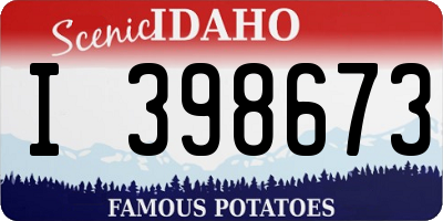 ID license plate I398673