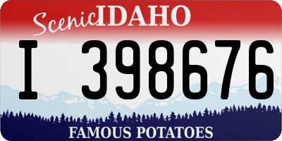 ID license plate I398676