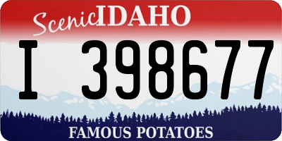 ID license plate I398677