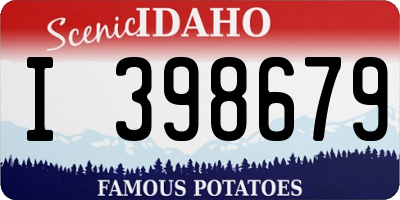 ID license plate I398679