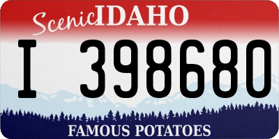 ID license plate I398680