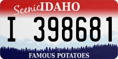 ID license plate I398681