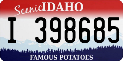 ID license plate I398685