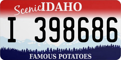 ID license plate I398686