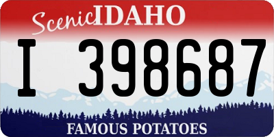 ID license plate I398687