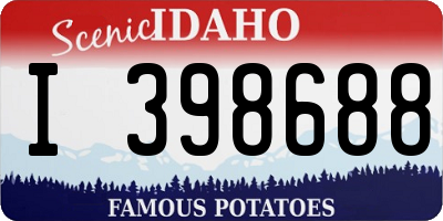 ID license plate I398688