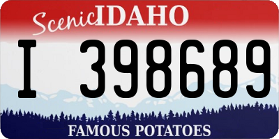ID license plate I398689