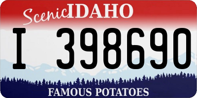 ID license plate I398690