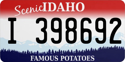 ID license plate I398692