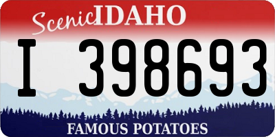 ID license plate I398693