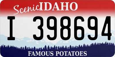 ID license plate I398694