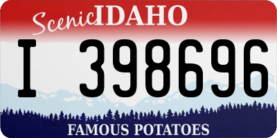 ID license plate I398696