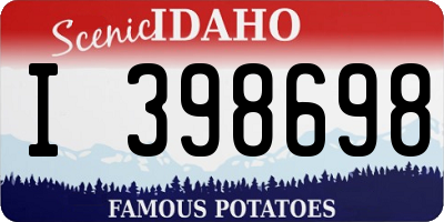 ID license plate I398698