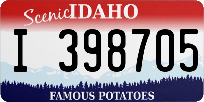 ID license plate I398705